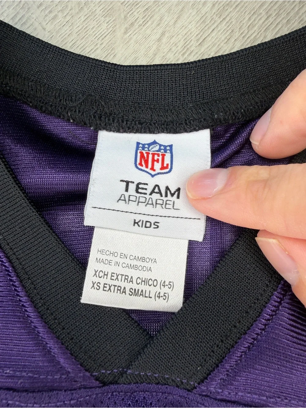 NFL Team Apparel Ravens Ray Rice #27 Jersey Kids XS (4-5) Purple